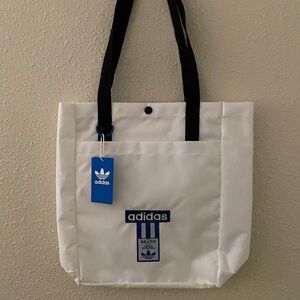 NWT Adidas White Tote Bag with Black Straps